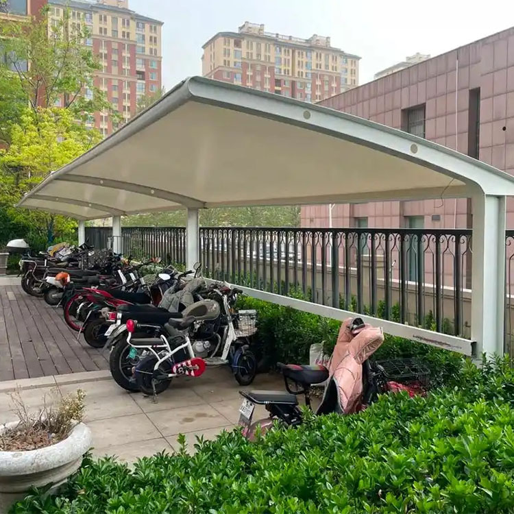 白朗县膜结构电动车棚